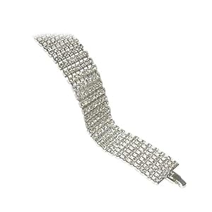 Seven Row Rhinestone Link Bracelet Fashion Jewelry