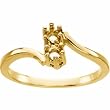 14K Yellow Gold Mother's Ring - 2 Gemstone -- YOU CHOOSE THE COLORS!