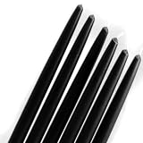 Zest Candle 12 Black Taper Candles Set of 48