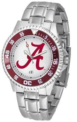 Alabama Crimson Tide Suntime Competitor Game Day Steel Band Watch - NCAA College Athletics