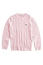 Girl's Crewneck Cable Knit Sweater
