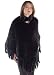 Knitted Mink-Black Poncho Cape