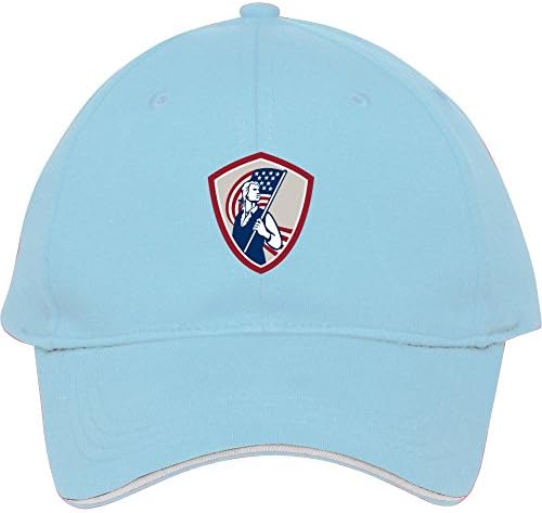 New Fashionable American Patriot Holding Usa Flag Shield Snapback Baseball Cap Male/female Shawpier Cotton