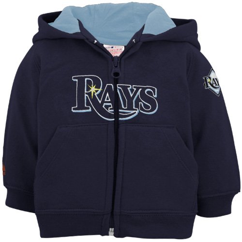 Majestic Tampa Bay Rays Preschool Navy Blue Full Zip Hoody Sweatshirt (4)