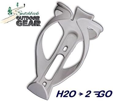 #1 Water Bottle Holder H2O-2-GO Light Weight Expandable Water Bottle Cage for Bicycles - The Perfect Choice to Hold Your Drink While Cycling on the Road, in the Mountains or on the Exercise Bike in Your Home Gym - Simple Installation (White)