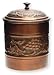 Kitchen & Housewares : Antiqued COPPER EMBOSSED grapes GRAPEVINE COOKIE JAR