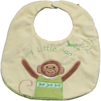 Kelly B. Rightsell Pickles Designs Soft Cloth Baby Bib, Mac Monkey, 11X13" (Discontinued by Manufacturer)