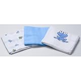 Produkt-Bild: Odenw&auml;lder Mullwindeln 3er Pack Frosch blau