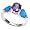 Sterling Silver 9mm Amethyst & Blue Lab Opal Ring (Size 6 - 9) - Size 6