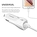 Samsung Galaxy S7 Edge Car Charger 18W Qualcomm Quick Charge 2.0 USB Adapter with 3 feet Micro USB Charging Cable Cord for all QC 2.0 Compatible Devices