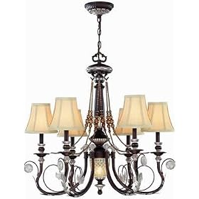 Lite Source C7635 Pickney 6 1 Lites Chandelier