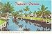 Palms Border The Waterway Homes Fl Postcard 1973