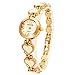 ThaiTime 2pcs Fashion Woman Girls Heart Shape Bracelet with Elegant Quartz Wrist Watch