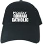 CAPS BLACK EMBROIDERY " PROUDLY ROMAN CATHOLIC "
