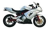 06-10 KAWASAKI EX650: JARDINE GP-1 STAINLESS STEEL SLIP-ON EXHAUST WITH MUFFLER (LARGE) (SILVER)