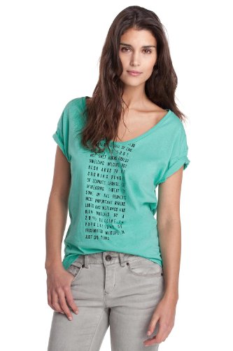 ESPRIT DE CORP Damen T-Shirt Regular Fit, D01608, Gr. 36 (S), T&uuml;rkis (447 aqua breeze) Preisvergleich