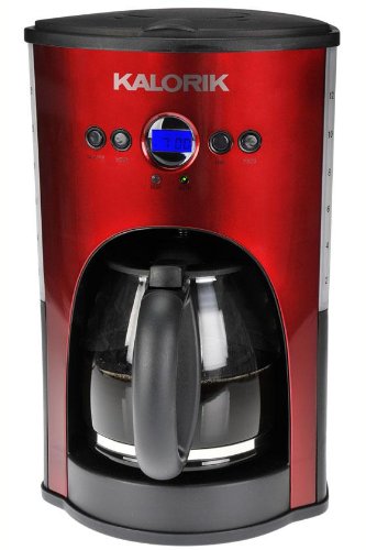 Programmable Coffee Maker 14.5Hx9.5Wx9D RED BLACK