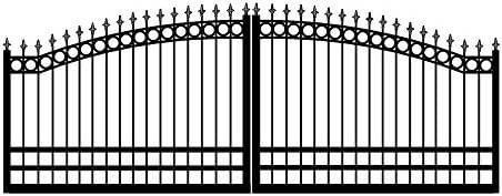 16' Aluminum Dual Swing Driveway Gate 14772
