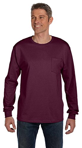 Hanes 6.1 oz. Tagless ComfortSoft Long-Sleeve Pocket T-Shirt