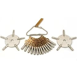 16 Pocket Watch 5 Prong Clock Keys Watchmakers Tools