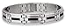 Bracelet in Stainless Steel with Black Enamel