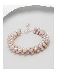 Fresh Water Pearls Bracelet In 92.5 Sterling Silver