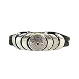 Pathfinder Symbol for Adventurous Magnetic Closure Leather Bracelet