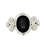 Sterling Silver Black Star Ring by Sajen