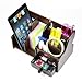 KLOUD City Dark Brown Wood Desk Desktop Organizer Sorter Stuff Storage Holder with 1 Drawer
