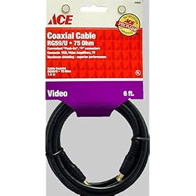 : Ace Rg59 Push-On Coaxial Cable (34694) by Vanco International, Inc