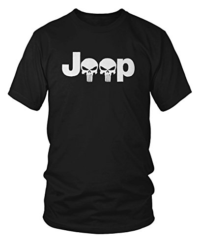 Jeep Logo With Punisher Skull Symbol Hardcore Offroad T-Shirt