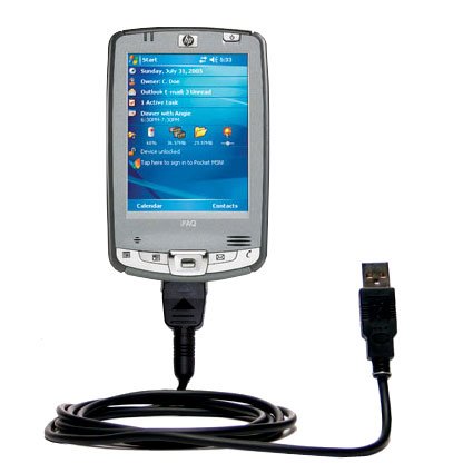Classic Straight USB Cable for the HP iPAQ hx2495 / hx 2495 with Power Hot Sync and Charge capabilities - uses Gomadic TipExchange Technology