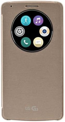 SaBuCell - For LG G3 Quick Circle Window Folio Case Cover Battery door (Shine Gold)