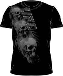 UFC Ultimate Fighting Championship Triple Skulls Black T-shirt Tee