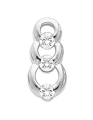 Platinum Diamond Three-Stone Pendant - 0.75 Ct. -- LIFETIME WARRANTY