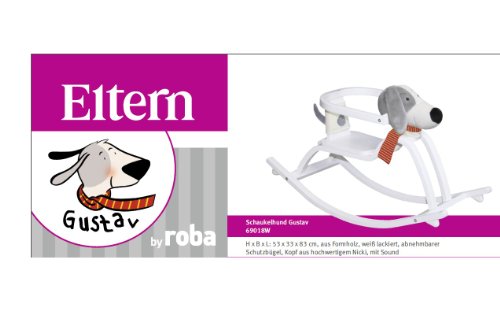 Imagen 2 de roba Gustav 69018W - Perro balancín de madera con asiento para bebés [importado de Alemania]