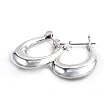 Sterling Silver Plain Hoop Earrings - Size: 24mm