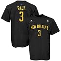 adidas New Orleans Hornets #3 Chris Paul Black Net Player T-shirt