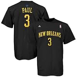 adidas New Orleans Hornets #3 Chris Paul Black Net Player T-shirt