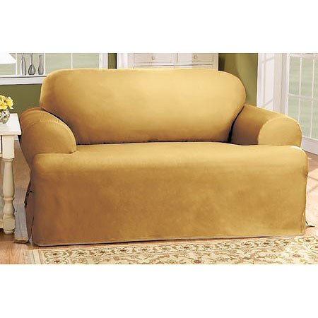 Sure Fit Cotton Duck T-Cushion Slipcover, Chair