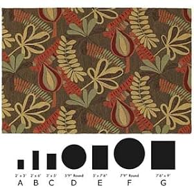 Paula Deen Home & Porch Tybee Rug - Coffee