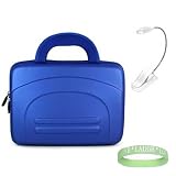Blue Eva Amazon Kindle DX Hardshell Carrying Case + White Ebook Reader Light + Live*Laugh*Love Wrist Band!!! (Kindle DX Not Included)