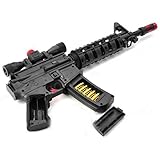 Machine Gun Toy Musical Flashing LED Lights with Laser (Black)