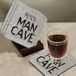 Personalized Man Cave Coaster Set