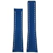 22 millimeter Leather Watch Strap for 18 millimeter Deployment Blue Tech Swiss