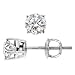 Platinum Round Diamond Stud Earrings (G-H/VS, 1/4 ct. tw.)
