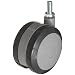 RWM Casters TwinWheel Stem Caster, Swivel, Polyurethane Wheel, 220 lbs Capacity, 4" Wheel Dia, 1-1/4" Wheel Width, 4-1/2" Mount Height, 1/2" Stem Dia, 1" Stem Height