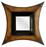 Ambra Contemporary Metal Shadowbox Wall Mirror Designer