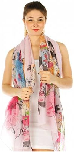 Waterpaint Big Flower Scarf PI/LM