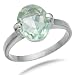 Bague Femme Argent Fin 925/1000 Amethyste Vert 2.4 CT T54